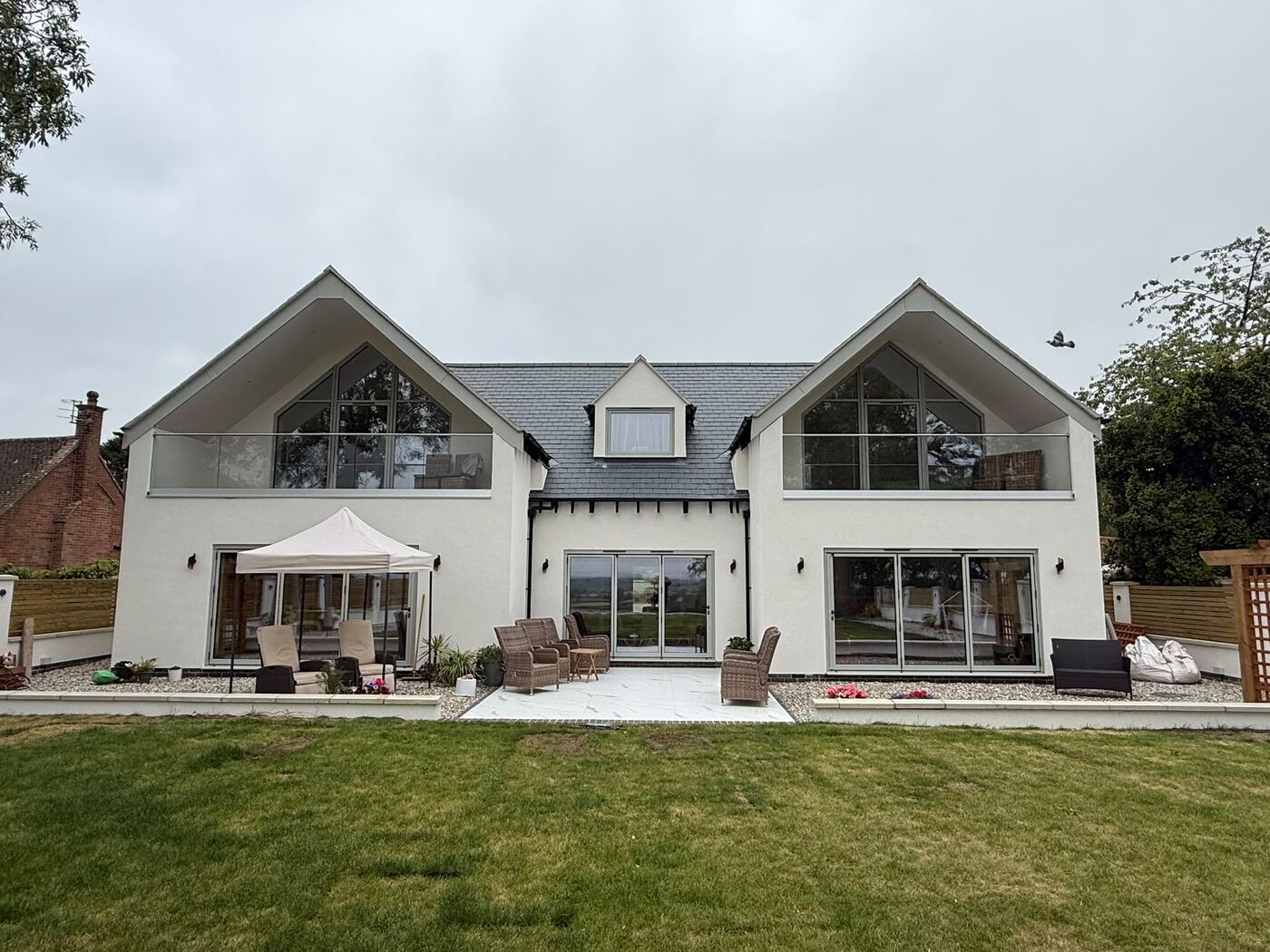 Rear elevation of the Ufton new build